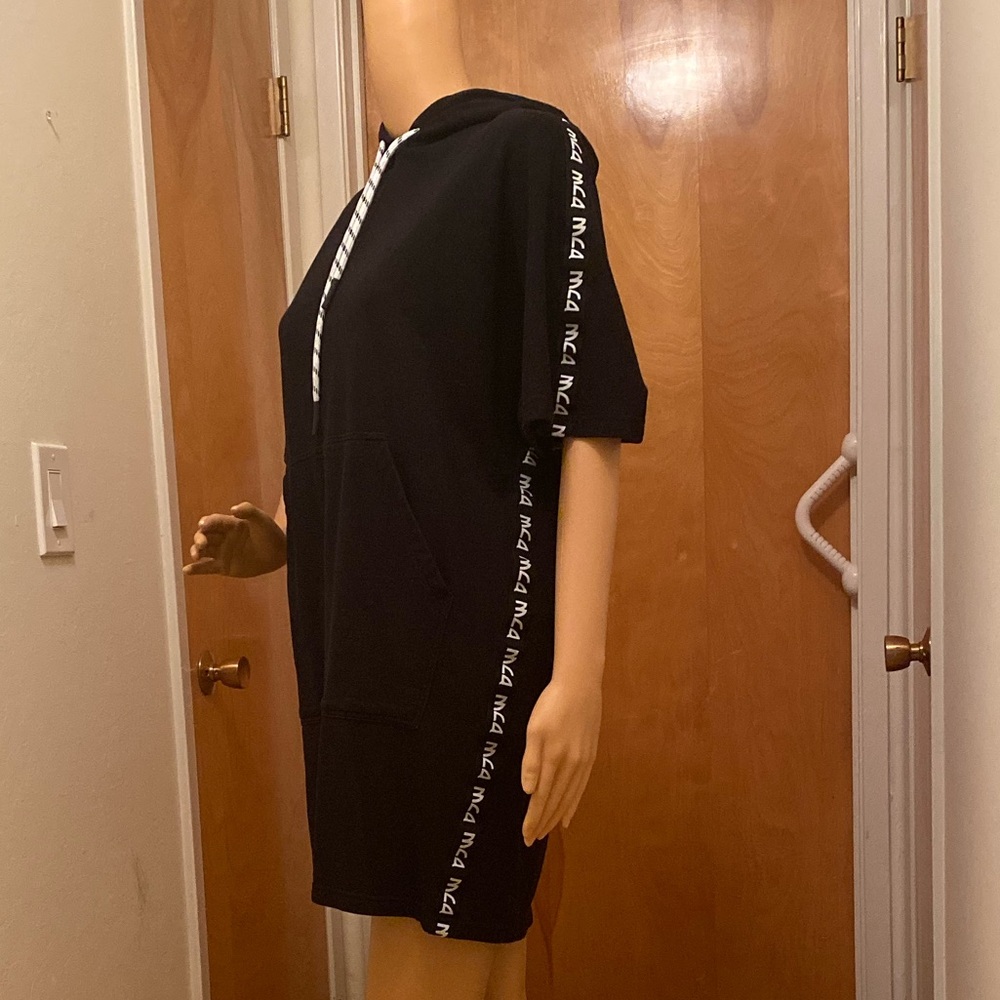 Alexander McQueen Metal Repeat Logo Hoodie Dress